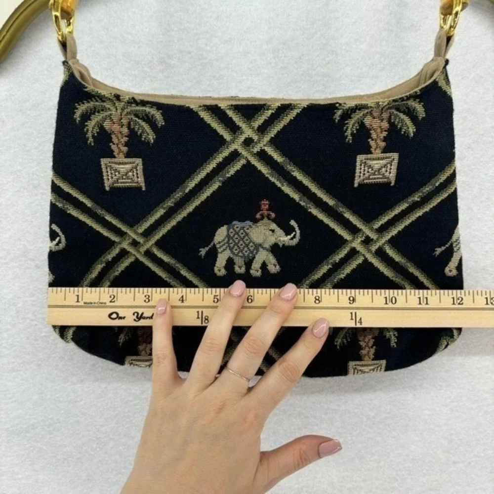Tapestry Elephant Purse Palm Tree Bamboo Vintage Hobo Handbag Indie Boho Retro